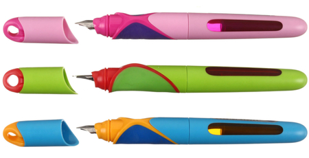 Ручка перьевая детская Berlingo Hybrid, корпус ассорти, синяя
