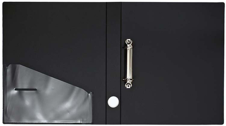 Папка пластиковая на 2-х кольцах Perlen, толщина пластика 1,1 мм, синий металлик Папка пластиковая на 2-х кольцах Perlen, толщина пластика 1,1 мм, синий металлик