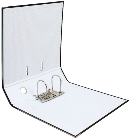 Папка-регистратор Deli с односторонним ПВХ-покрытием, корешок 75 мм, черный  Папка-регистратор Deli с односторонним ПВХ-покрытием, корешок 75 мм, черный