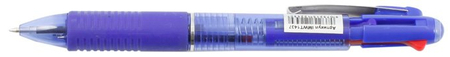 Ручка шариковая автоматическая многофункциональная Index IMWT1437, корпус синий, 2 стержня