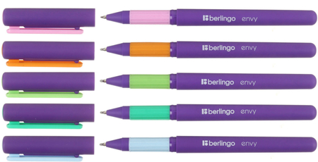 Ручка шариковая Berlingo Envy, корпус ассорти, стержень синий
