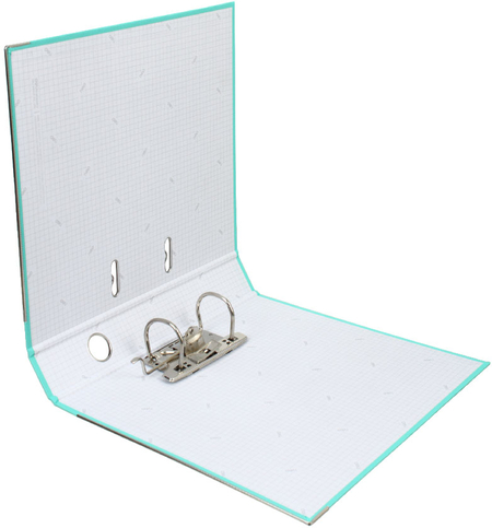 Папка-регистратор Deli с односторонним ПВХ-покрытием, корешок 50 мм, бирюзовый