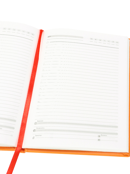 Ежедневник недатированный «Глосс» А5, 145*205 мм, 80 л., оранжевый Ежедневник недатированный «Глосс» А5, 145*205 мм, 80 л., оранжевый