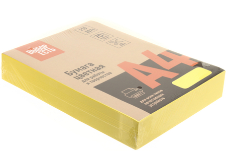 Бумага офисная цветная «Выбор есть» (неон), А4 (210*297 мм), 70 г/м2, 500 л., желтая