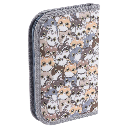 Пенал однокамерный ArtSpace , 200*130 мм, Cute Cats Пенал однокамерный ArtSpace , 200*130 мм, Cute Cats