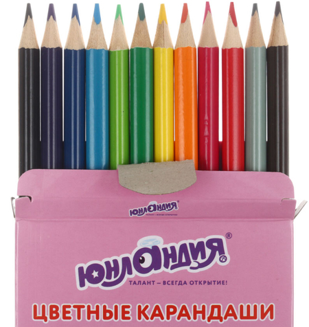 Карандаши цветные «Сладкие истории», 12 цветов, длина 175 мм Карандаши цветные «Сладкие истории», 12 цветов, длина 175 мм