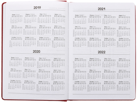Ежедневник недатированный Optima, 145*210 мм, 136 л., темно-красный