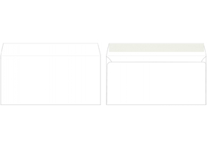 Конверт почтовый 110×220 мм (DL) OfficeSpace, силикон, чистый