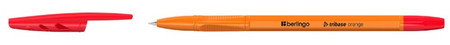 Ручка шариковая Berlingo Tribase Orange, корпус оранжевый, стержень красный