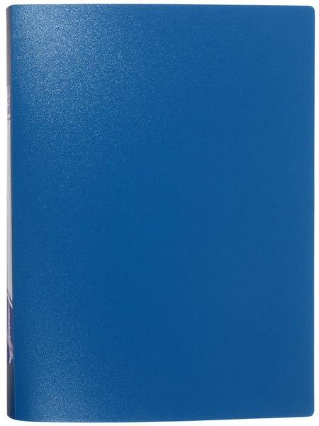 Папка пластиковая c боковым зажимом и карманом inФормат, толщина пластика 0,5 мм, синяя