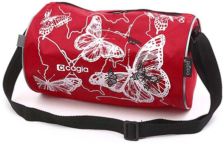 Сумка детская Cagia , 160*280*160 мм, красная с бабочками