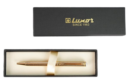Ручка подарочная шариковая Luxor Elen, корпус золотистый, стержень синий Ручка подарочная шариковая Luxor Elen, корпус золотистый, стержень синий