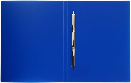 Папка-скоросшиватель пластиковая с пружиной «Стамм.», толщина пластика 0,5 мм, синяя