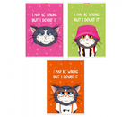 Тетрадь общая А4, 48 л. на скобе «Уверенный кот», 185×270 мм, клетка, ассорти