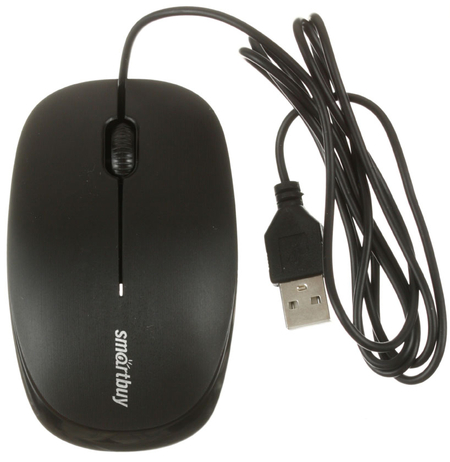Мышь компьютерная Smartbuy One 214-K, USB, проводная, черная