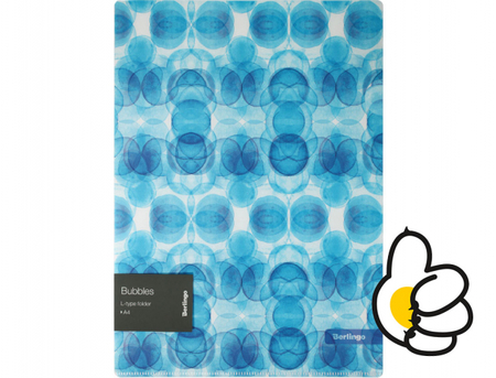 Папка-уголок пластиковая Berlingo А4 (с рисунком), толщина пластика 0,20 мм, Bubbles