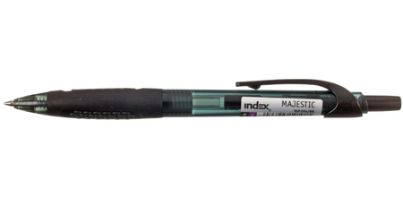 Ручка гелевая автоматическая Majestic Index, корпус дымчатый, стержень черный