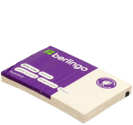 Бумага для заметок с липким краем Berlingo Standard, 76*51 мм, 1 блок*100 л., желтая Бумага для заметок с липким краем Berlingo Standard, 76*51 мм, 1 блок*100 л., желтая
