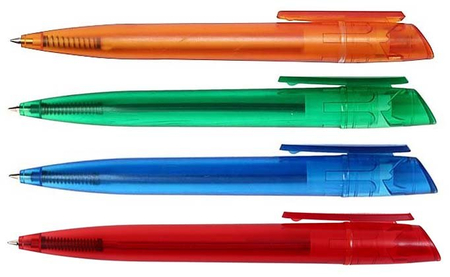 Ручка шариковая автоматическая «Твист» , корпус ассорти, стержень синий