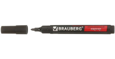 Маркер перманентный Brauberg Contract, черный Маркер перманентный Brauberg Contract, черный