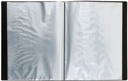 Папка пластиковая на 40 файлов «Стамм.», толщина пластика 0,5 мм, черная