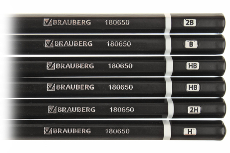 Набор карандашей чернографитных Brauberg Touch Line, 6 шт.