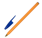 Ручка шариковая одноразовая Staff Basic Orange BP-1, корпус оранжевый, стержeнь синий