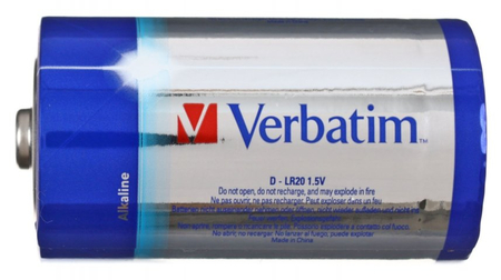 Батарейка щелочная Verbatim Premium Alkaline , D, LR20, 1.5V