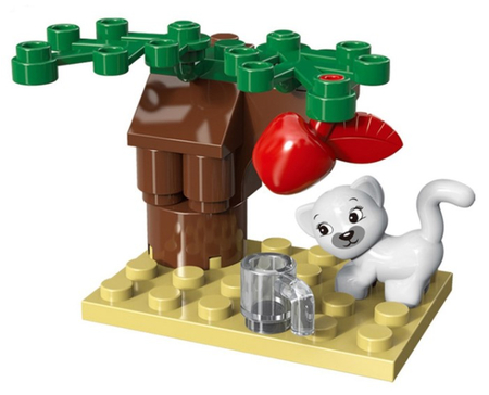 Конструктор «Город мечты», 14 деталей, «Кошечка под деревом», 6+