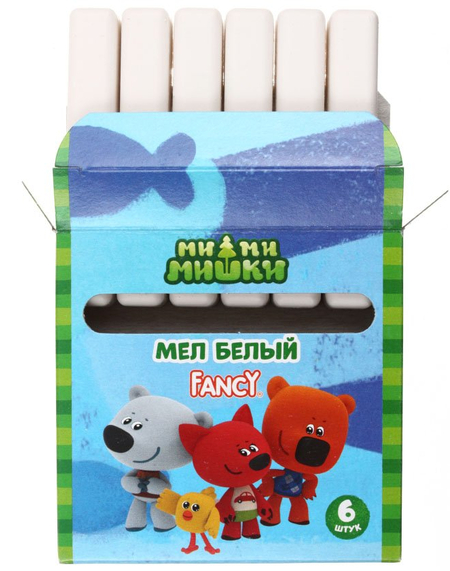 Мелки белые Fancy, 6 шт.