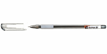 Ручка гелевая Berlingo Standart, корпус прозрачный, стержень черный