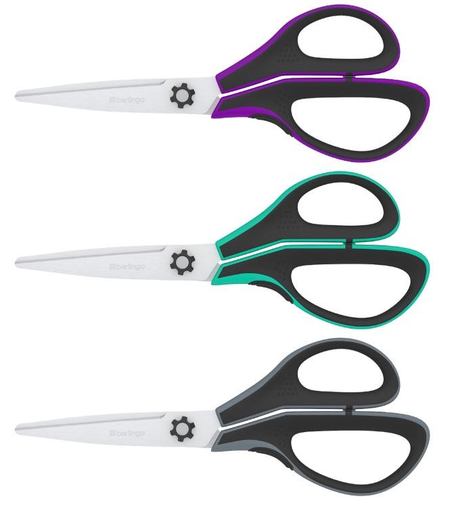 Ножницы канцелярские Berlingo Easycut 350, 210 мм, цвет ручек - ассорти