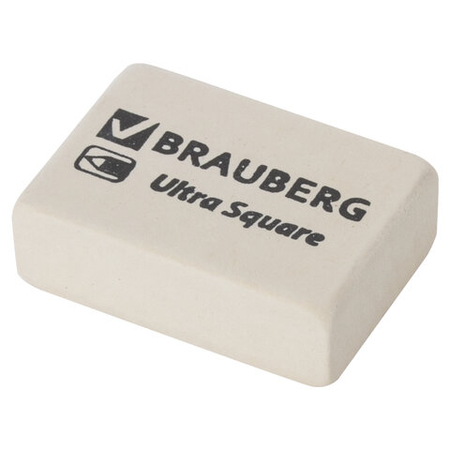 Ластик Brauberg Ultra Square, 26*18*8 мм, белый