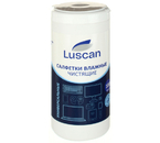 Салфетки чистящие для экранов и пластика Luscan, 100 шт., в тубе