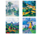 Тетрадь общая А5, 80 л. на скобе Art Zone, 163*205 мм, клетка, ассорти