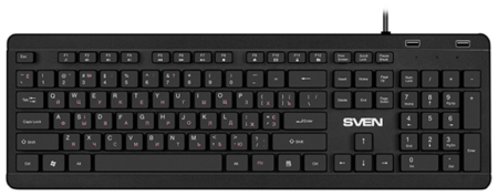 Клавиатура Sven KB-E5700H, USB, проводная, черная