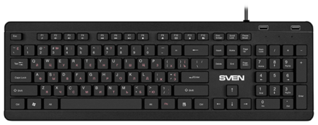 Клавиатура Sven KB-E5700H, USB, проводная, черная Клавиатура Sven KB-E5700H, USB, проводная, черная