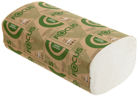 Полотенца бумажные Focus Eco (в пачке), 1 пачка, ширина 230 мм, белые