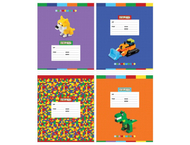 Тетрадь школьная А5, 24 л. на скобе «Рисунки. Кубики»