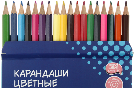 Карандаши цветные «ПандаРог. Аниме любимец», 18 цветов, длина 175 мм