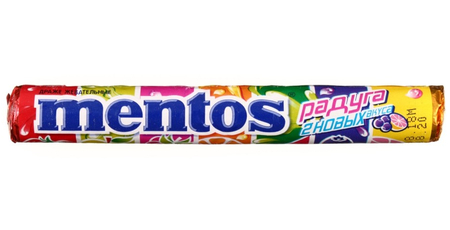 Драже Mentos, 37 г, «Радуга»