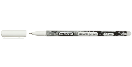 Ручка гелевая «Пифагор» «Пиши-стирай», корпус черный с серым, стержень черный