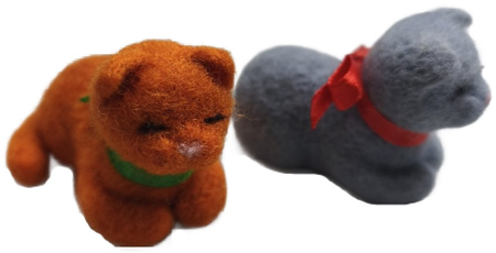 Сувенир из шерсти «Котобатончик» (Ковтун И.В.), 6*4*4,3 см, ассорти