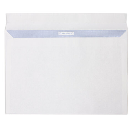 Конверт почтовый 229*324 мм (C4) Brauberg, силикон, чистый, запечатка Конверт почтовый 229*324 мм (C4) Brauberg, силикон, чистый, запечатка