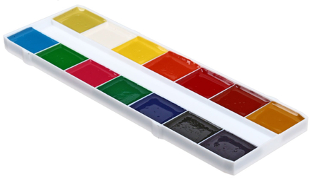 Акварель медовая Africa , 14 цветов, в картонной коробке, без кисти