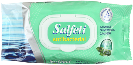 Салфетки влажные Salfeti Antibacterial, 72 шт., «Антибактериальные» Салфетки влажные Salfeti Antibacterial, 72 шт., «Антибактериальные»
