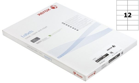 Бумага самоклеящаяся для изготовления этикеток Xerox, А4, 12 шт., 105*44 мм, 100 л.