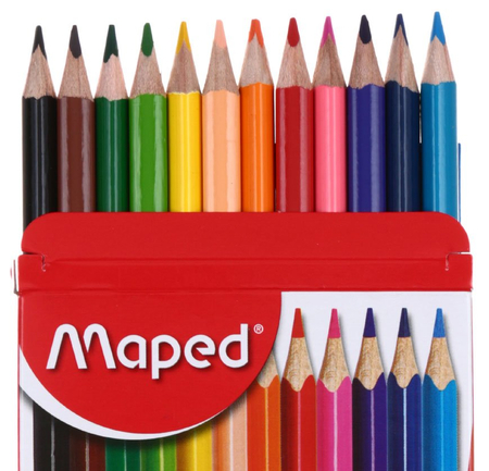 Карандаши цветные Maped Color Peps, 12 цветов, длина 175 мм, ассорти