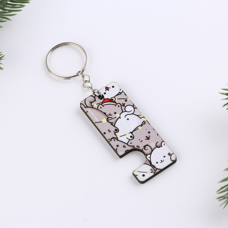 Брелок-подставка под телефон Happy New Meow, 2,5*6 см