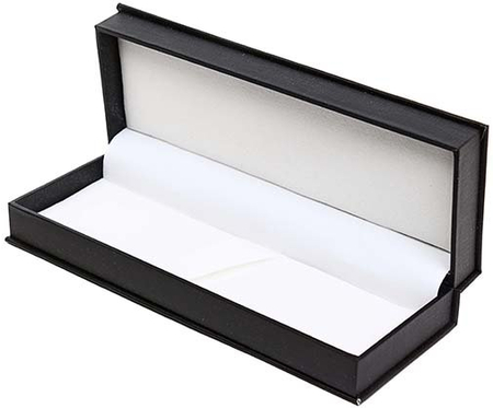 Футляр для ручек Index , 188*65*34 мм, черный, белая бархатная подложка